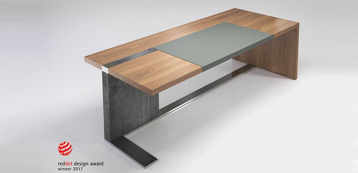 Modern office desk Oyster by Ora Office, design Roberto Danesi