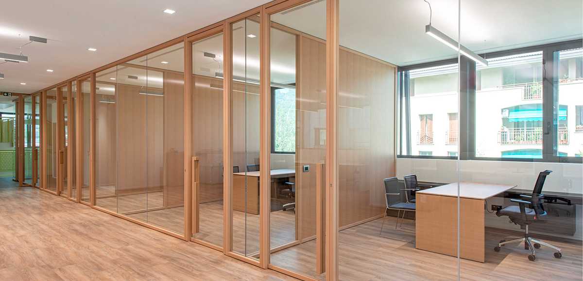 wood wall partition citterio