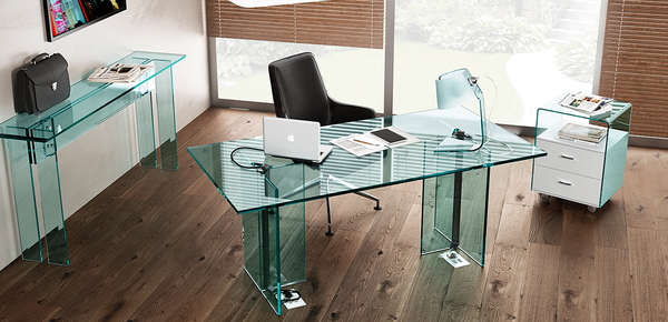 llt glass desk